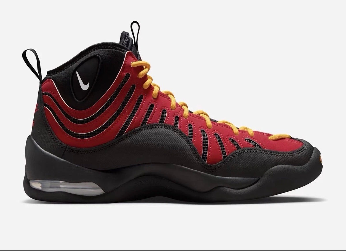 NIKE AIR BAKIN BLACK AND RED