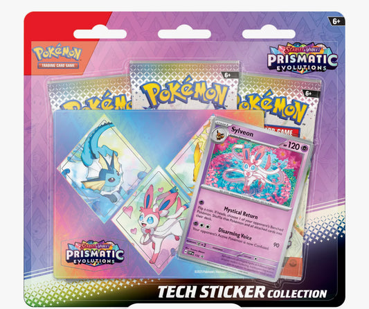 Pokémon Prismatic Evolutions Tech Sticker Collection