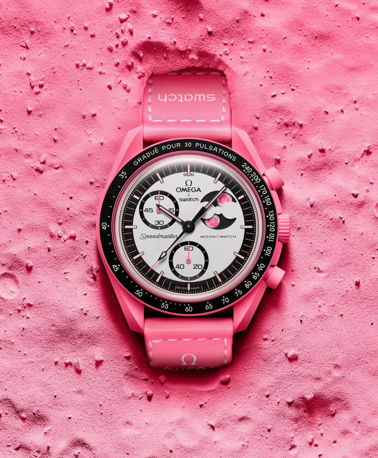 Swatch X Omega mission to Pink Moonphase