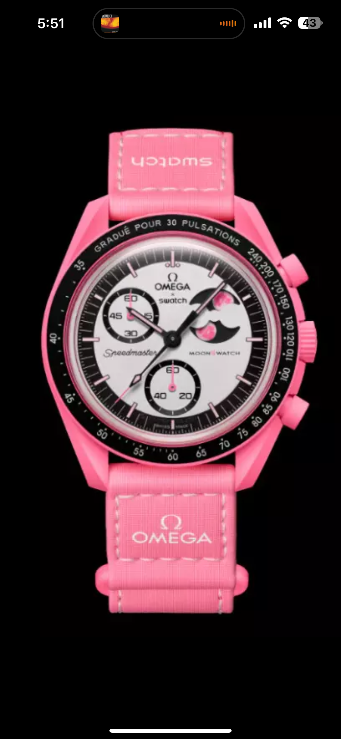 Swatch X Omega mission to Pink Moonphase